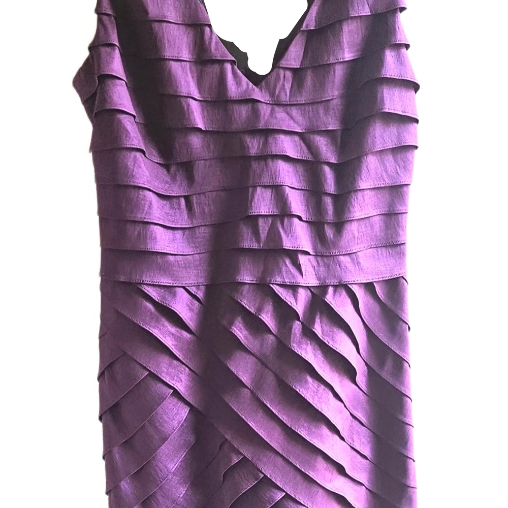 Elegant Purple Sleeveless Dress
